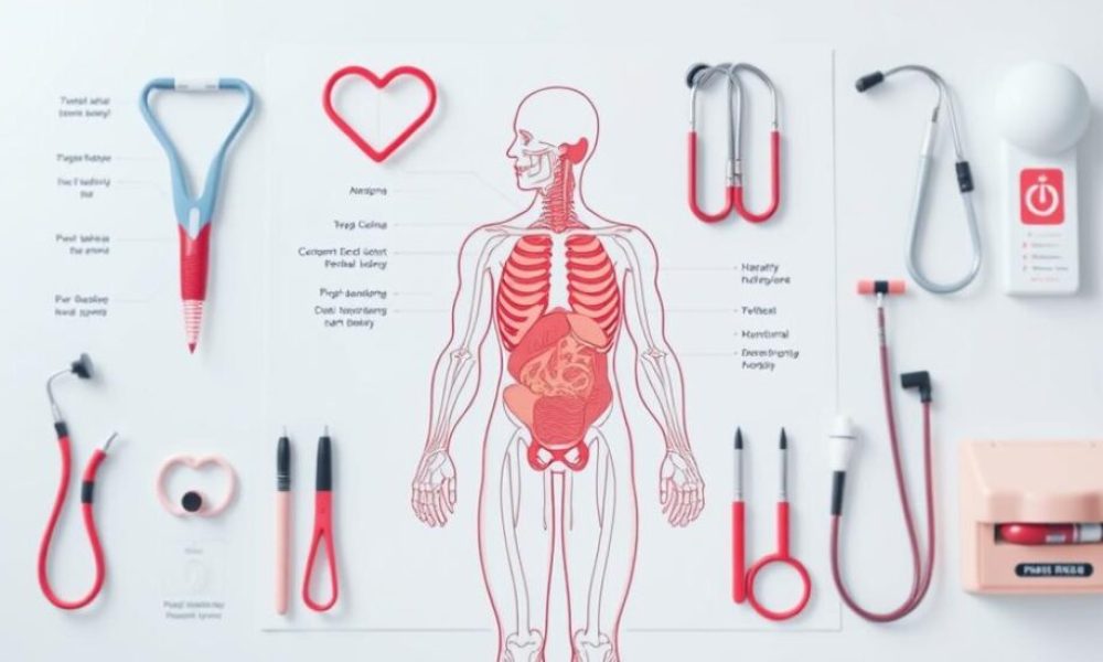 Işitme kaybı - hasta belirti gosterimi ve anatomik kesit illustrasyonu