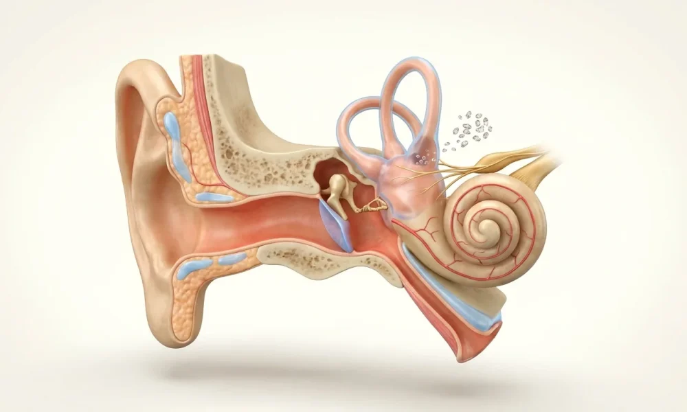 Kristal kayması BPPV - iç kulak yarım daire kanalları anatomisi