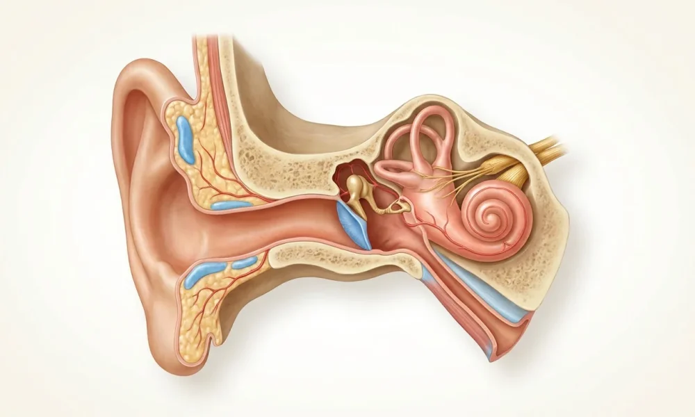 Baş dönmesi ve bulantı anatomik görsel: Baş Dönmesi ve Bulantı: 7 Önemli Neden