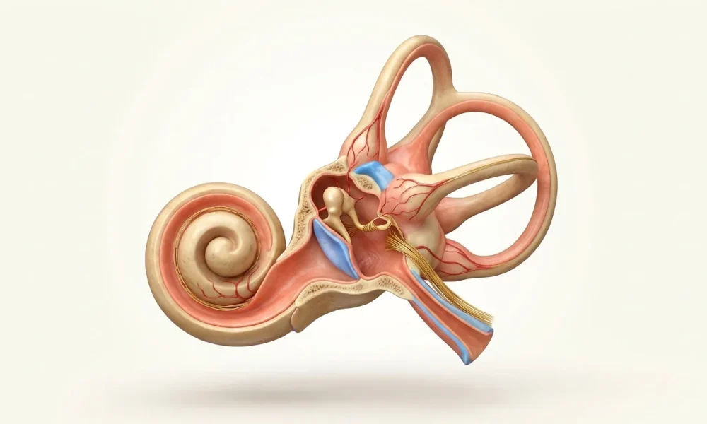 Vertigo atağı sırasında ne yapılmalı - anatomik illüstrasyon