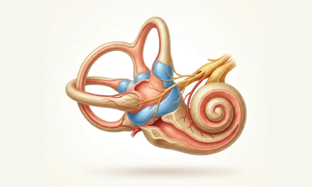 Vestibüler nörit - anatomik illüstrasyon