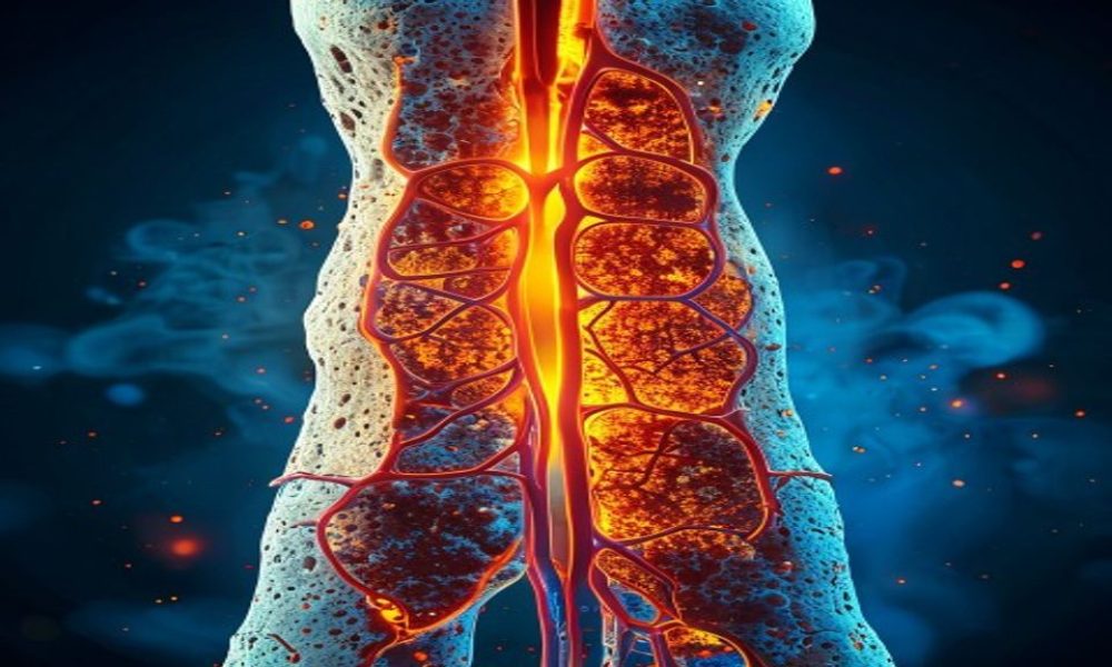 Nörolojik denge bozukluğu tedavisi - medikal atlas stilinde anatomik kesit illustrasyonu