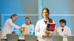 Meniere kulak basıncı - medikal atlas stilinde anatomik kesit illustrasyonu