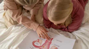 PPPD - medikal atlas stilinde anatomik kesit illustrasyonu