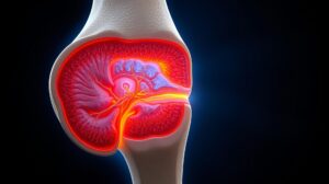 Tinnitus tedavi - medikal atlas stilinde anatomik kesit illustrasyonu