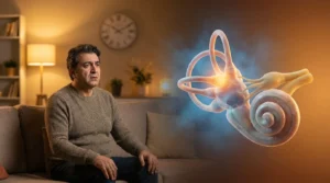 Vertigo atakları ne kadar sürer - hasta belirti gösterimi ve anatomik kesit illüstrasyonu
