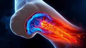 Vertigo egzersizleri - medikal atlas stilinde anatomik kesit illustrasyonu